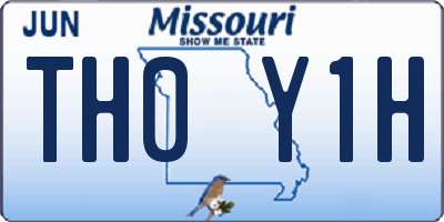 MO license plate TH0Y1H