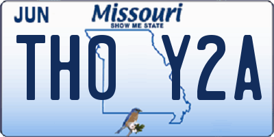 MO license plate TH0Y2A