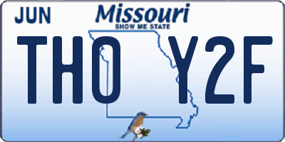 MO license plate TH0Y2F