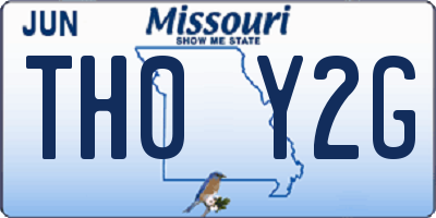 MO license plate TH0Y2G