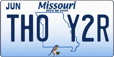 MO license plate TH0Y2R