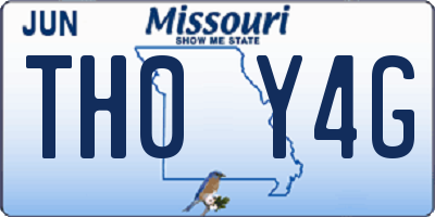 MO license plate TH0Y4G
