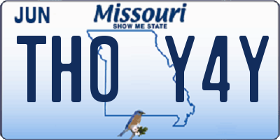 MO license plate TH0Y4Y