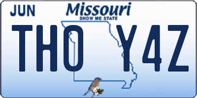 MO license plate TH0Y4Z