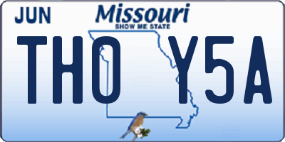 MO license plate TH0Y5A