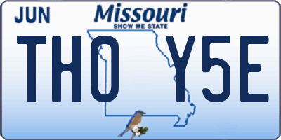 MO license plate TH0Y5E