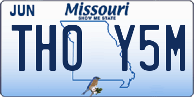 MO license plate TH0Y5M