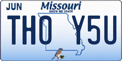 MO license plate TH0Y5U
