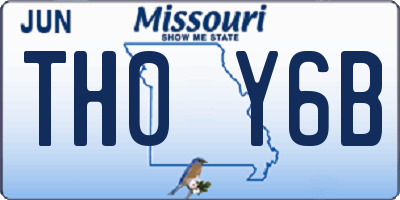 MO license plate TH0Y6B