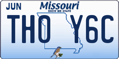 MO license plate TH0Y6C