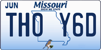 MO license plate TH0Y6D