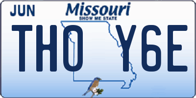 MO license plate TH0Y6E