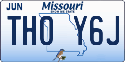 MO license plate TH0Y6J