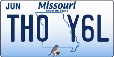 MO license plate TH0Y6L