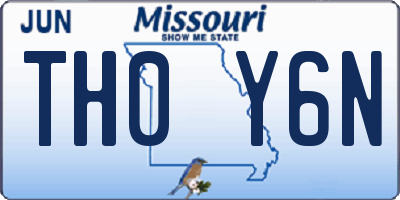 MO license plate TH0Y6N