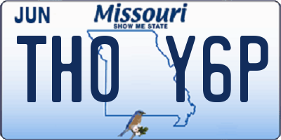 MO license plate TH0Y6P