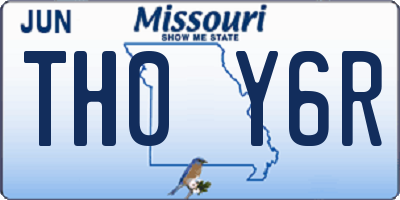MO license plate TH0Y6R