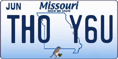 MO license plate TH0Y6U