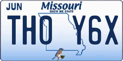 MO license plate TH0Y6X