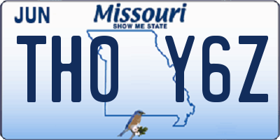 MO license plate TH0Y6Z