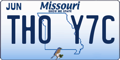 MO license plate TH0Y7C