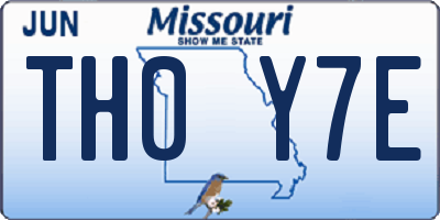 MO license plate TH0Y7E