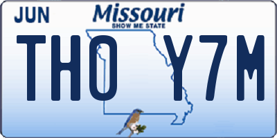 MO license plate TH0Y7M