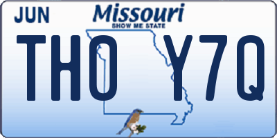 MO license plate TH0Y7Q