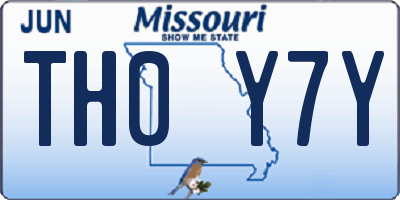 MO license plate TH0Y7Y