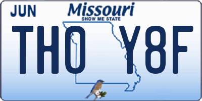MO license plate TH0Y8F