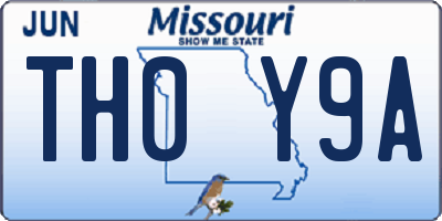 MO license plate TH0Y9A