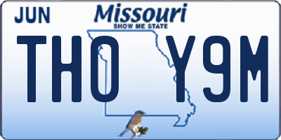 MO license plate TH0Y9M