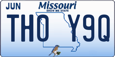 MO license plate TH0Y9Q