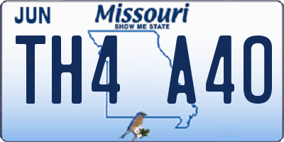 MO license plate TH4A4O