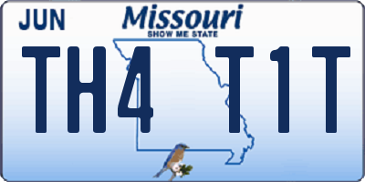 MO license plate TH4T1T