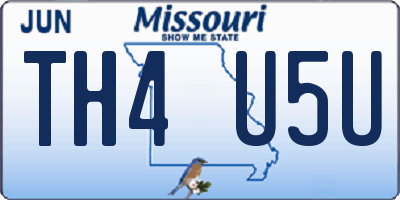 MO license plate TH4U5U