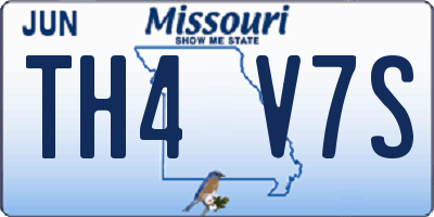 MO license plate TH4V7S