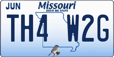 MO license plate TH4W2G