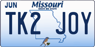 MO license plate TK2J0Y