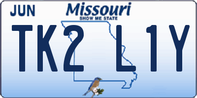 MO license plate TK2L1Y