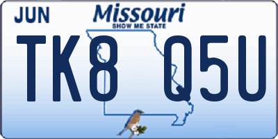MO license plate TK8Q5U