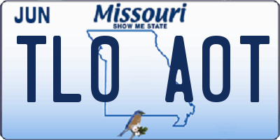 MO license plate TL0A0T