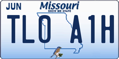 MO license plate TL0A1H
