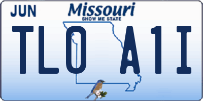 MO license plate TL0A1I