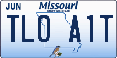 MO license plate TL0A1T