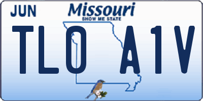 MO license plate TL0A1V