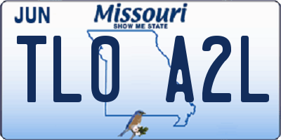 MO license plate TL0A2L