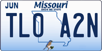 MO license plate TL0A2N