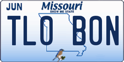 MO license plate TL0B0N
