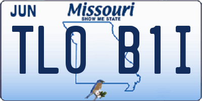 MO license plate TL0B1I